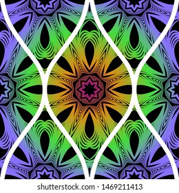 Luxury Traditional Ornamental Design. Modern Seamless Floral Pattern. Vector Illustration. For Interior Design, Printing, Web And Textile Design.