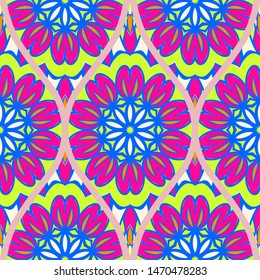 Luxury Traditional Ornamental Design. Modern Seamless Floral Pattern. Vector Illustration. For Interior Design, Printing, Web And Textile Design.