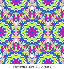 Luxury Traditional Ornamental Design. Modern Seamless Floral Pattern. Vector Illustration. For Interior Design, Printing, Web And Textile Design.