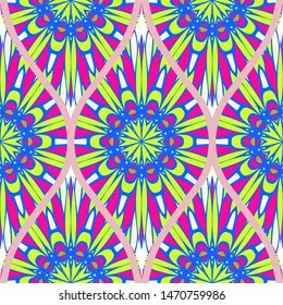 Luxury Traditional Ornamental Design. Modern Seamless Floral Pattern. Vector Illustration. For Interior Design, Printing, Web And Textile Design.