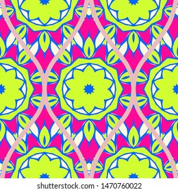 Luxury Traditional Ornamental Design. Modern Seamless Floral Pattern. Vector Illustration. For Interior Design, Printing, Web And Textile Design.