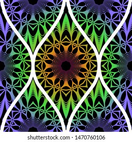 Luxury Traditional Ornamental Design. Modern Seamless Floral Pattern. Vector Illustration. For Interior Design, Printing, Web And Textile Design.