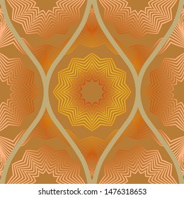 Luxury Traditional Ornamental Design. Modern Seamless Floral Pattern. Vector Illustration. For Interior Design, Printing, Web And Textile Design.