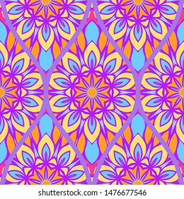 Luxury Traditional Ornamental Design. Modern Seamless Floral Pattern. Vector Illustration. For Interior Design, Printing, Web And Textile Design.