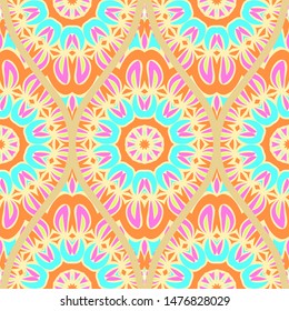 Luxury Traditional Ornamental Design. Modern Seamless Floral Pattern. Vector Illustration. For Interior Design, Printing, Web And Textile Design.