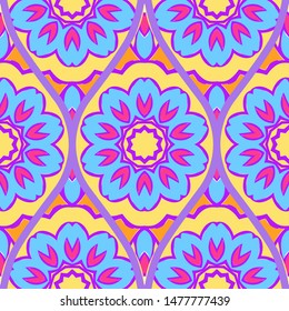 Luxury Traditional Ornamental Design. Modern Seamless Floral Pattern. Vector Illustration. For Interior Design, Printing, Web And Textile Design.
