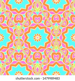 Luxury Traditional Ornamental Design. Modern Seamless Floral Pattern. Vector Illustration. For Interior Design, Printing, Web And Textile Design.