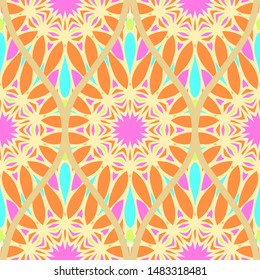 Luxury Traditional Ornamental Design. Modern Seamless Floral Pattern. Vector Illustration. For Interior Design, Printing, Web And Textile Design.