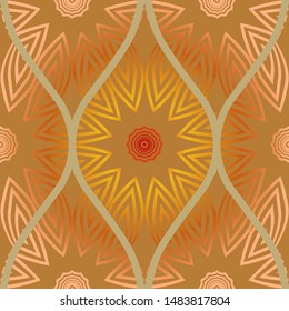 Luxury Traditional Ornamental Design. Modern Seamless Floral Pattern. Vector Illustration. For Interior Design, Printing, Web And Textile Design.