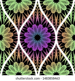 Luxury Traditional Ornamental Design. Modern Seamless Floral Pattern. Vector Illustration. For Interior Design, Printing, Web And Textile Design.