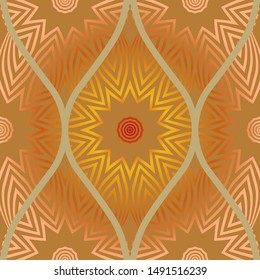Luxury Traditional Ornamental Design. Modern Seamless Floral Pattern. Vector Illustration. For Interior Design, Printing, Web And Textile Design.