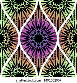Luxury Traditional Ornamental Design. Modern Seamless Floral Pattern. Vector Illustration. For Interior Design, Printing, Web And Textile Design.