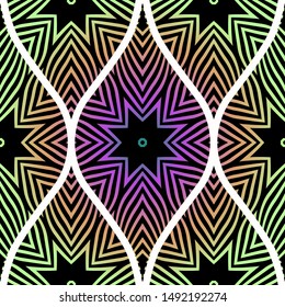 Luxury Traditional Ornamental Design. Modern Seamless Floral Pattern. Vector Illustration. For Interior Design, Printing, Web And Textile Design.