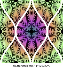 Luxury Traditional Ornamental Design. Modern Seamless Floral Pattern. Vector Illustration. For Interior Design, Printing, Web And Textile Design.