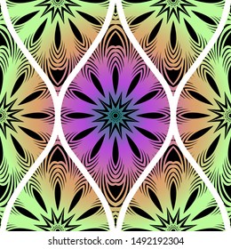 Luxury Traditional Ornamental Design. Modern Seamless Floral Pattern. Vector Illustration. For Interior Design, Printing, Web And Textile Design.