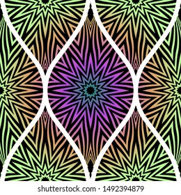Luxury Traditional Ornamental Design. Modern Seamless Floral Pattern. Vector Illustration. For Interior Design, Printing, Web And Textile Design.
