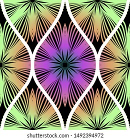 Luxury Traditional Ornamental Design. Modern Seamless Floral Pattern. Vector Illustration. For Interior Design, Printing, Web And Textile Design.