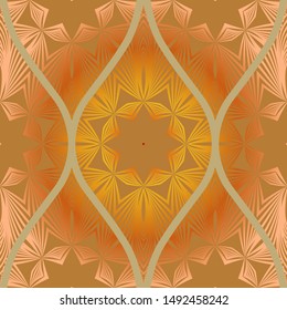 Luxury Traditional Ornamental Design. Modern Seamless Floral Pattern. Vector Illustration. For Interior Design, Printing, Web And Textile Design.