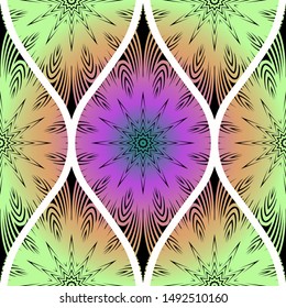 Luxury Traditional Ornamental Design. Modern Seamless Floral Pattern. Vector Illustration. For Interior Design, Printing, Web And Textile Design.