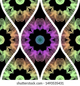 Luxury Traditional Ornamental Design. Modern Seamless Floral Pattern. Vector Illustration. For Interior Design, Printing, Web And Textile Design.