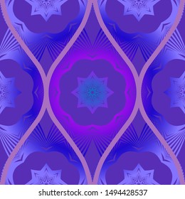 Luxury Traditional Ornamental Design. Modern Seamless Floral Pattern. Vector Illustration. For Interior Design, Printing, Web And Textile Design.
