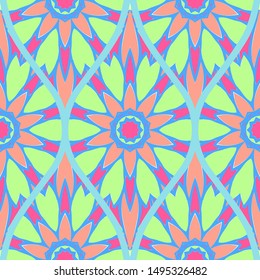 Luxury Traditional Ornamental Design. Modern Seamless Floral Pattern. Vector Illustration. For Interior Design, Printing, Web And Textile Design.