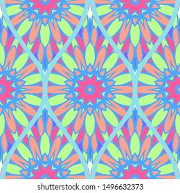 Luxury Traditional Ornamental Design. Modern Seamless Floral Pattern. Vector Illustration. For Interior Design, Printing, Web And Textile Design.