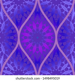 Luxury Traditional Ornamental Design. Modern Seamless Floral Pattern. Vector Illustration.  