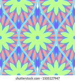 Luxury Traditional Ornamental Design. Modern Seamless Floral Pattern. Vector Illustration. For Interior Design, Printing, Web And Textile Design.