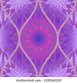 Luxury Traditional Ornamental Design. Modern Seamless Floral Pattern. Vector Illustration. For Interior Design, Printing, Web And Textile Design.