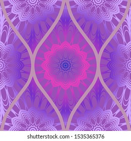 Luxury Traditional Ornamental Design. Modern Seamless Floral Pattern. Vector Illustration. For Interior Design, Printing, Web And Textile Design.