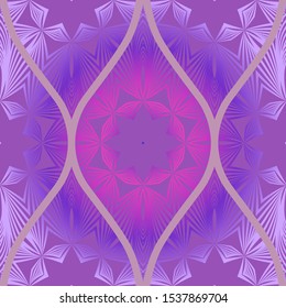 Luxury Traditional Ornamental Design. Modern Seamless Floral Pattern. Vector Illustration. For Interior Design, Printing, Web And Textile Design.