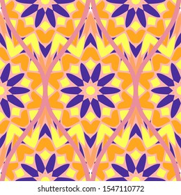 Luxury Traditional Ornamental Design. Modern Seamless Floral Pattern. Vector Illustration. For Interior Design, Printing, Web And Textile Design.