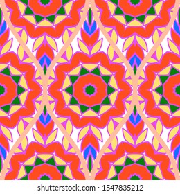 Luxury Traditional Ornamental Design. Modern Seamless Floral Pattern. Vector Illustration. For Interior Design, Printing, Web And Textile Design.