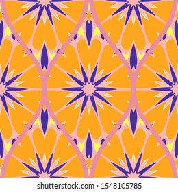 Luxury Traditional Ornamental Design. Modern Seamless Floral Pattern. Vector Illustration. For Interior Design, Printing, Web And Textile Design.