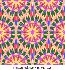 Luxury Traditional Ornamental Design. Modern Seamless Floral Pattern. Vector Illustration. For Interior Design, Printing, Web And Textile Design.