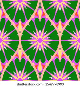 Luxury Traditional Ornamental Design. Modern Seamless Floral Pattern. Vector Illustration. For Interior Design, Printing, Web And Textile Design.