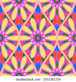 Luxury Traditional Ornamental Design. Modern Seamless Floral Pattern. Vector Illustration. For Interior Design, Printing, Web And Textile Design.