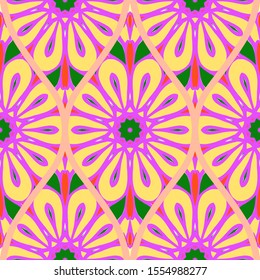 Luxury Traditional Ornamental Design. Modern Seamless Floral Pattern. Vector Illustration. For Interior Design, Printing, Web And Textile Design.