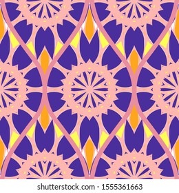 Luxury Traditional Ornamental Design. Modern Seamless Floral Pattern. Vector Illustration. For Interior Design, Printing, Web And Textile Design.