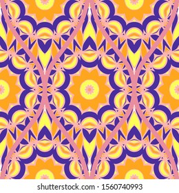 Luxury Traditional Ornamental Design. Modern Seamless Floral Pattern. Vector Illustration. For Interior Design, Printing, Web And Textile Design.