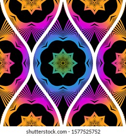 Luxury Traditional Ornamental Design. Modern Seamless Floral Pattern. Vector Illustration. For Interior Design, Printing, Web And Textile Design.