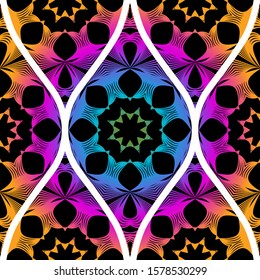 Luxury Traditional Ornamental Design. Modern Seamless Floral Pattern. Vector Illustration. For Interior Design, Printing, Web And Textile Design.