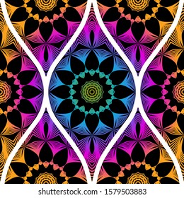 Luxury Traditional Ornamental Design. Modern Seamless Floral Pattern. Vector Illustration. For Interior Design, Printing, Web And Textile Design.