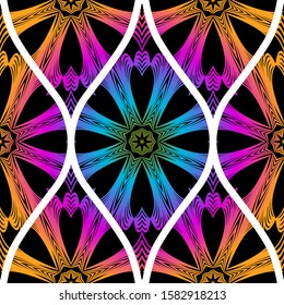Luxury Traditional Ornamental Design. Modern Seamless Floral Pattern. Vector Illustration. For Interior Design, Printing, Web And Textile Design.