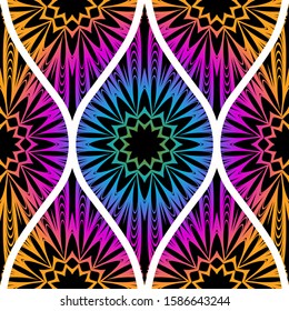 Luxury Traditional Ornamental Design. Modern Seamless Floral Pattern. Vector Illustration. For Interior Design, Printing, Web And Textile Design.
