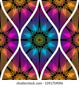 Luxury Traditional Ornamental Design. Modern Seamless Floral Pattern. Vector Illustration. For Interior Design, Printing, Web And Textile Design.