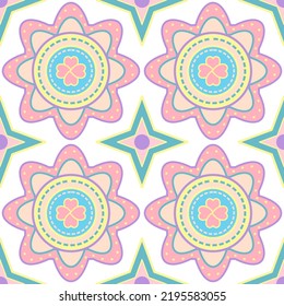 Luxury Traditional Ornamental Design. Modern Seamless Floral Pattern. Vector Illustration. For Interior Printing,Design, Web And Textile Design.