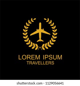 Luxury travel logo vector flat