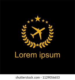 Luxury travel logo vector flat